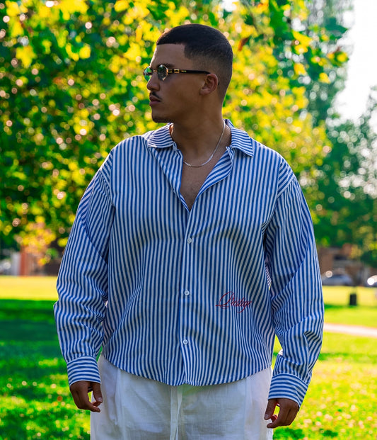 BOXY FIT STRIPES SHIRT
