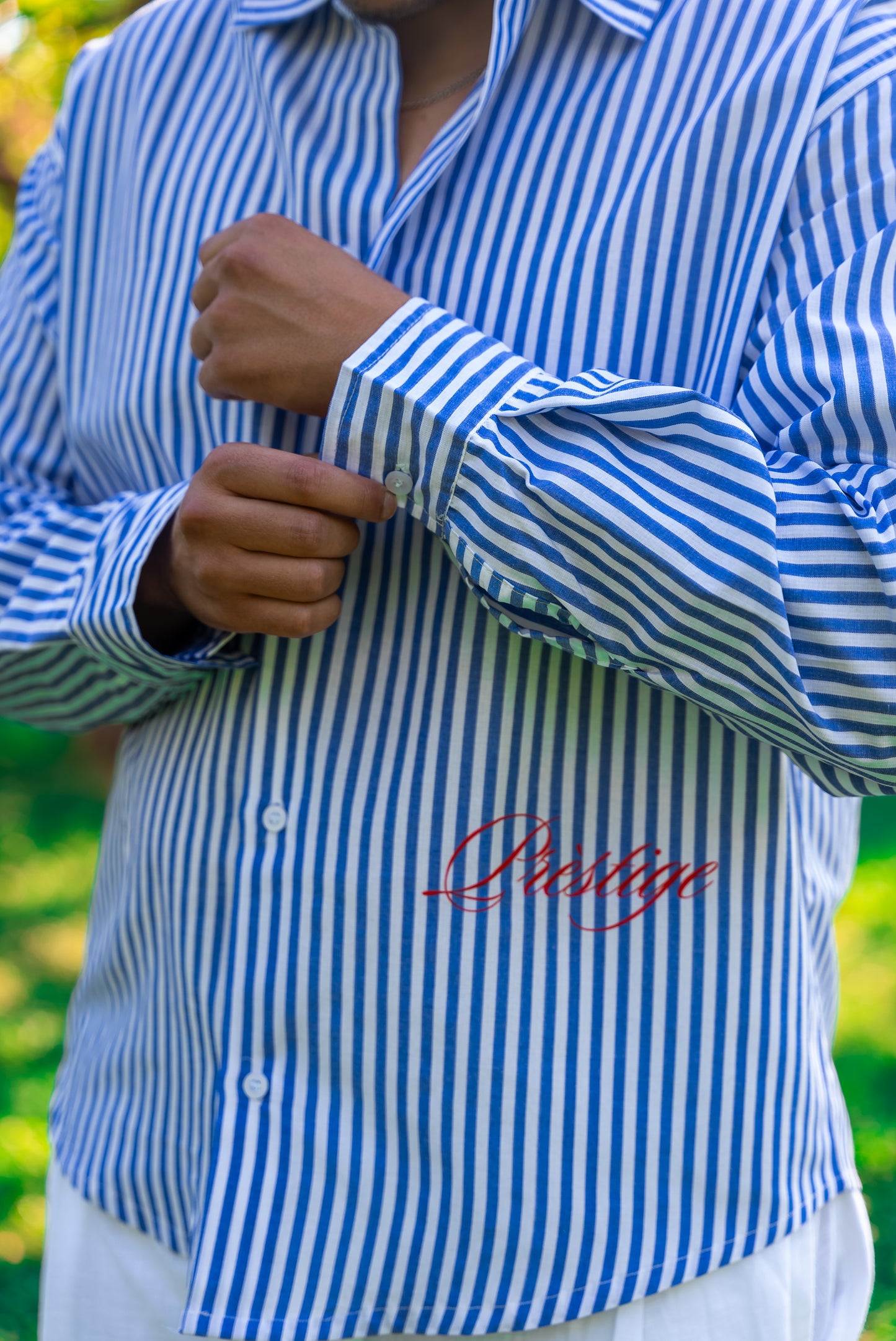 BOXY FIT STRIPES SHIRT